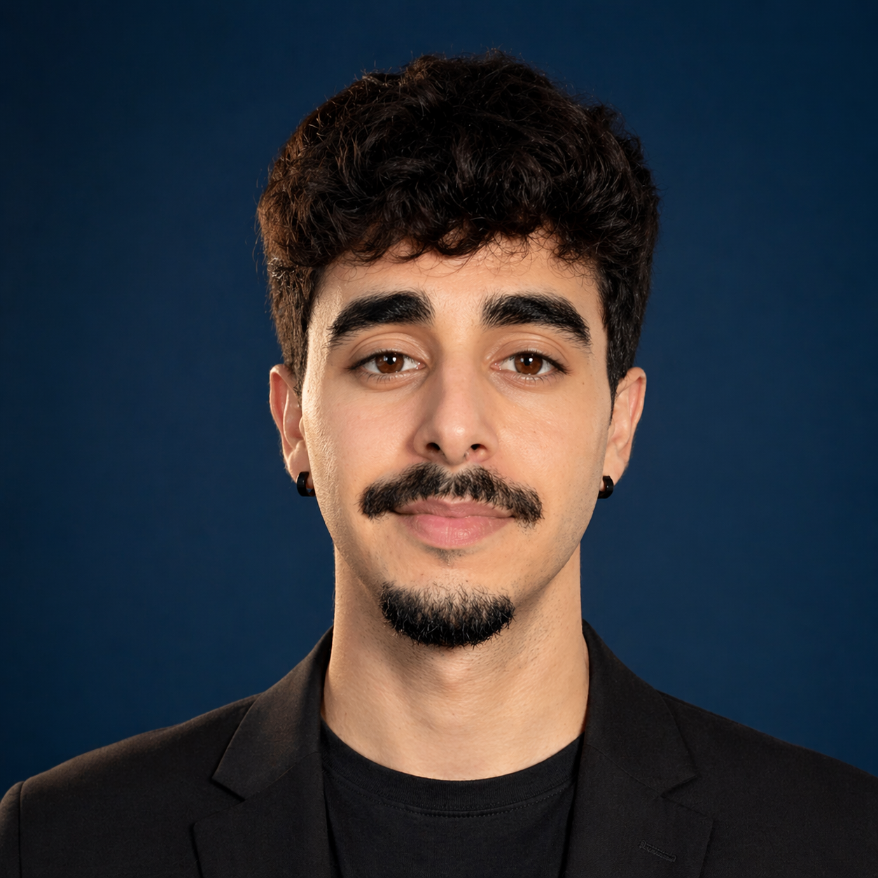 Studio portrait of Cristhian Guerrero Zaldivar